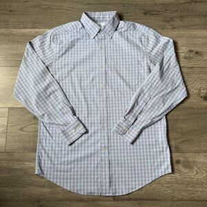 Southern Tide Intercoastal Light Blue Plaid Performance Shirt - Size Medium